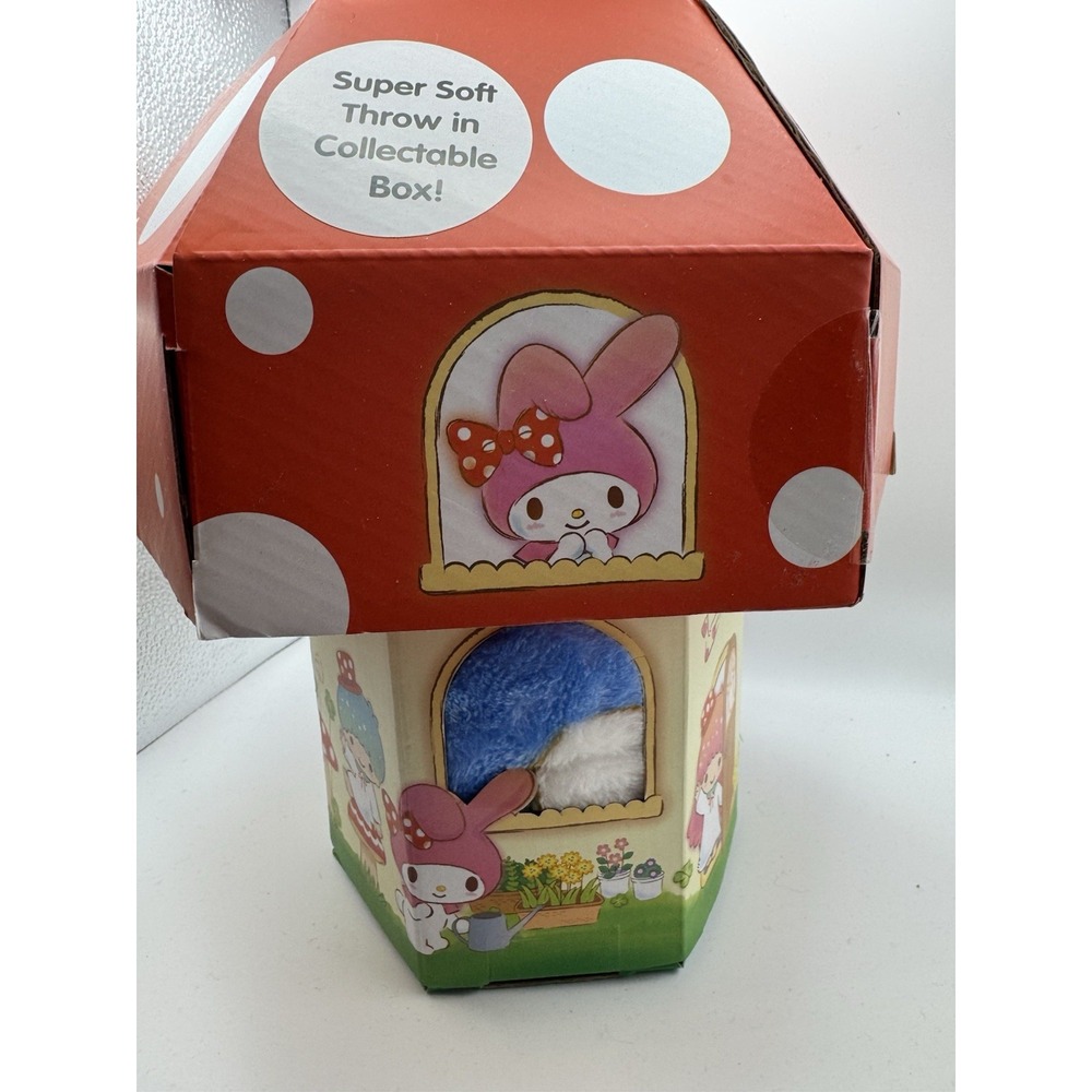 Hello Kitty & Friends Mushroom Plush‎ Throw 46" X 60", New In Box